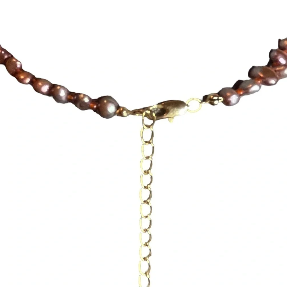 Handmade Red Agate, Coral, Freshwater Pearls, Amethyst &‎ Glass Beaded Necklace